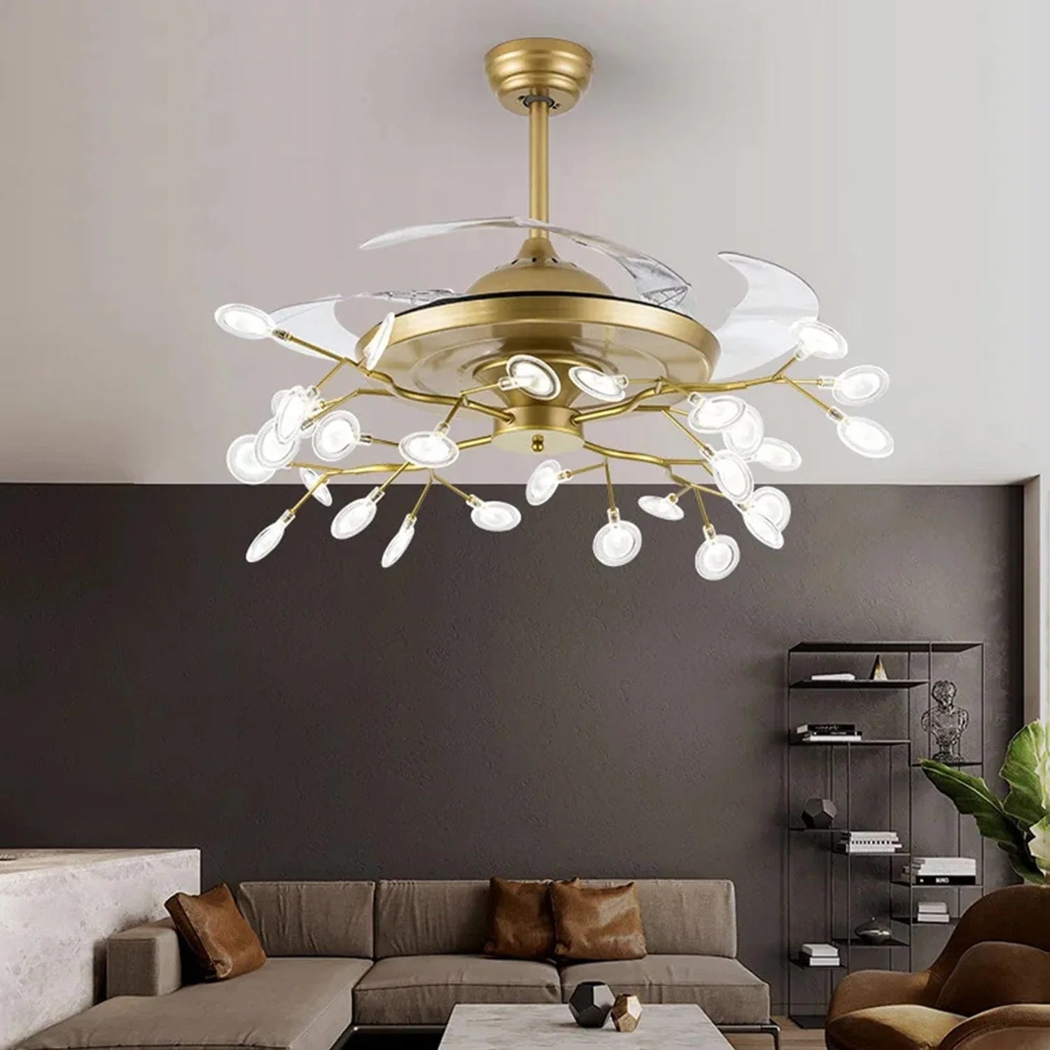 Blaze Chandelier Ceiling Fan with Remote Control