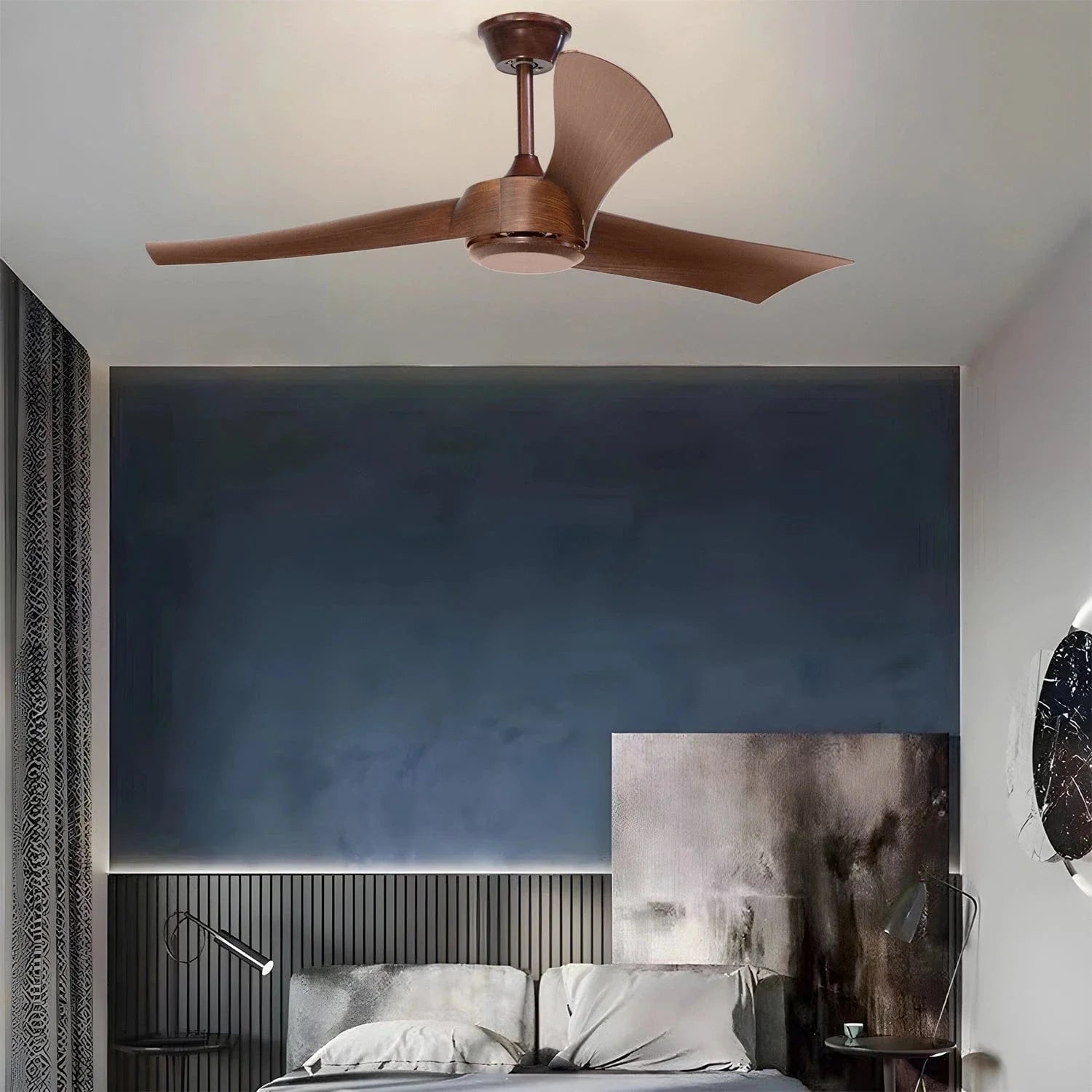 Cedar Breeze Ceiling Fan with Remote Control (Metal Body with Teak Finish)