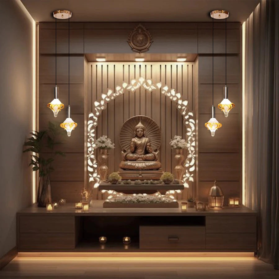 Divine Flame Temple Light - Hanging Light for Pooja Room