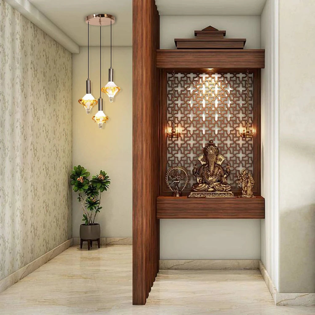 Divine Flame Temple Light - Hanging Light for Pooja Room