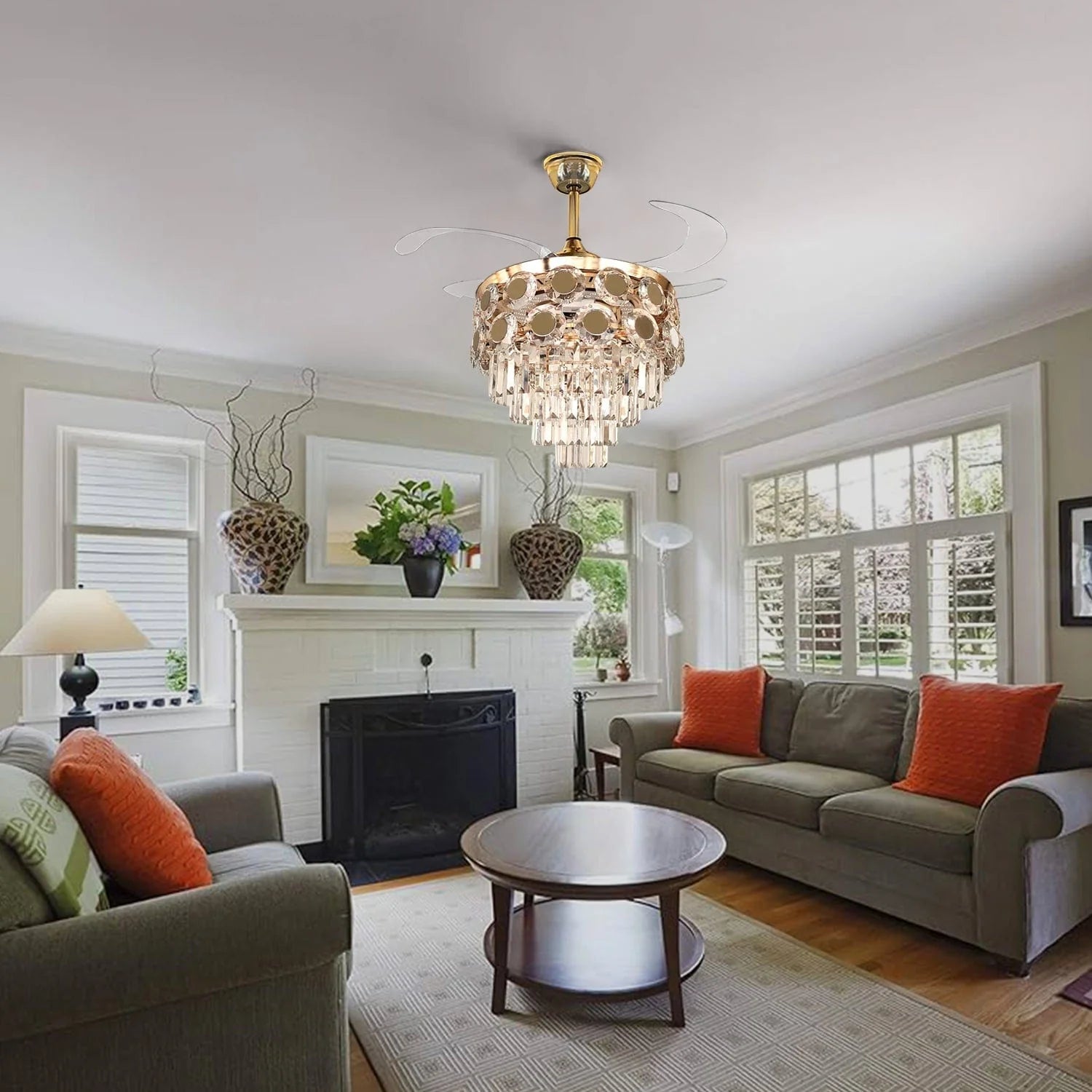 Dream Wave Chandelier Ceiling Fan with Remote Control