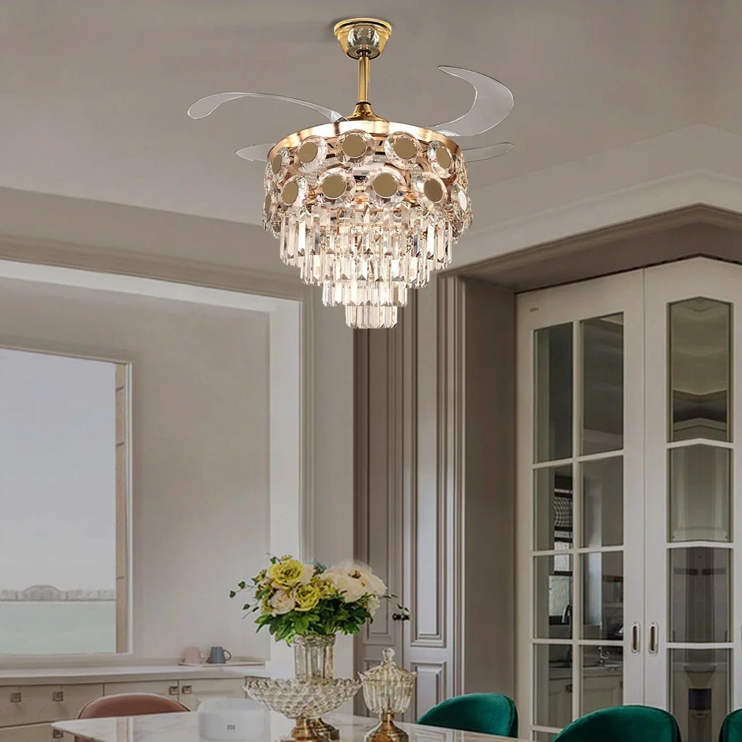 Dream Wave Chandelier Ceiling Fan with Remote Control