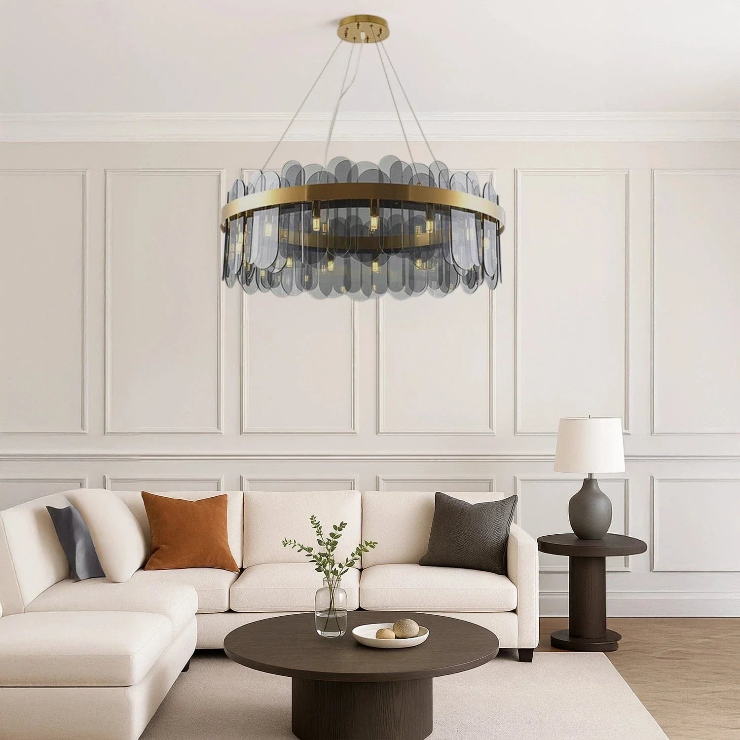 Velluto Smoke Ring Chandelier