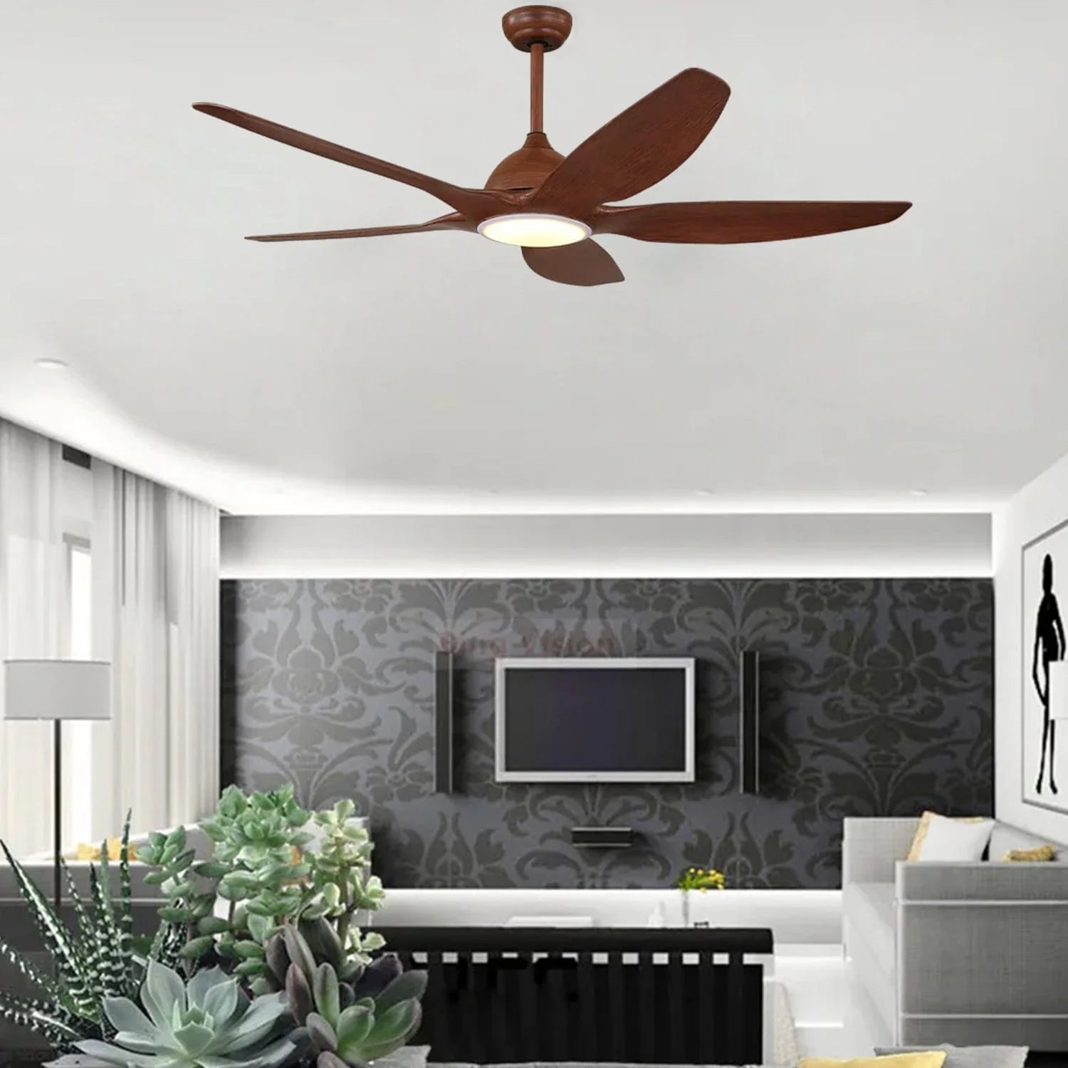 Timber Glow Chandelier Ceiling Fan 60