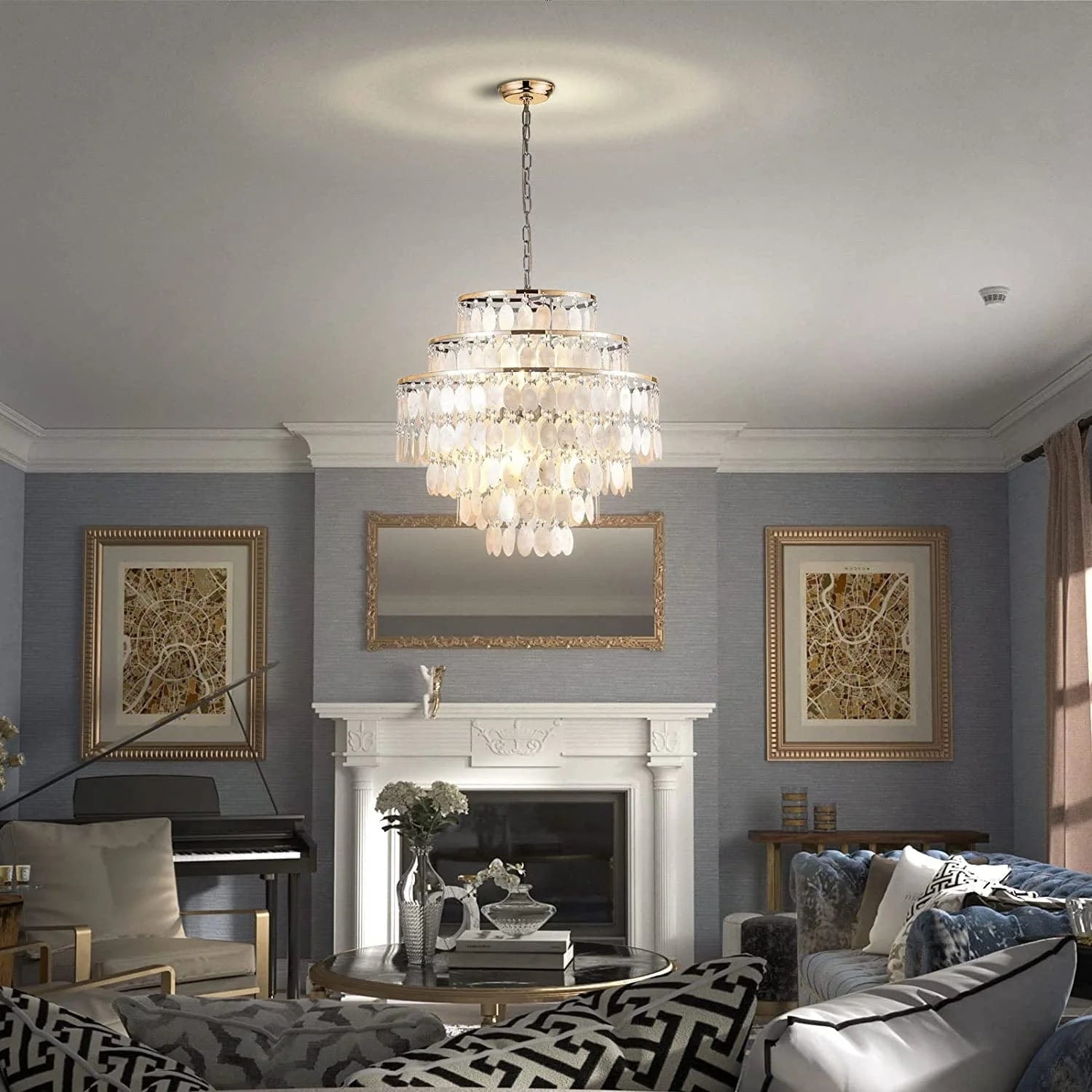 White Husks Chandelier