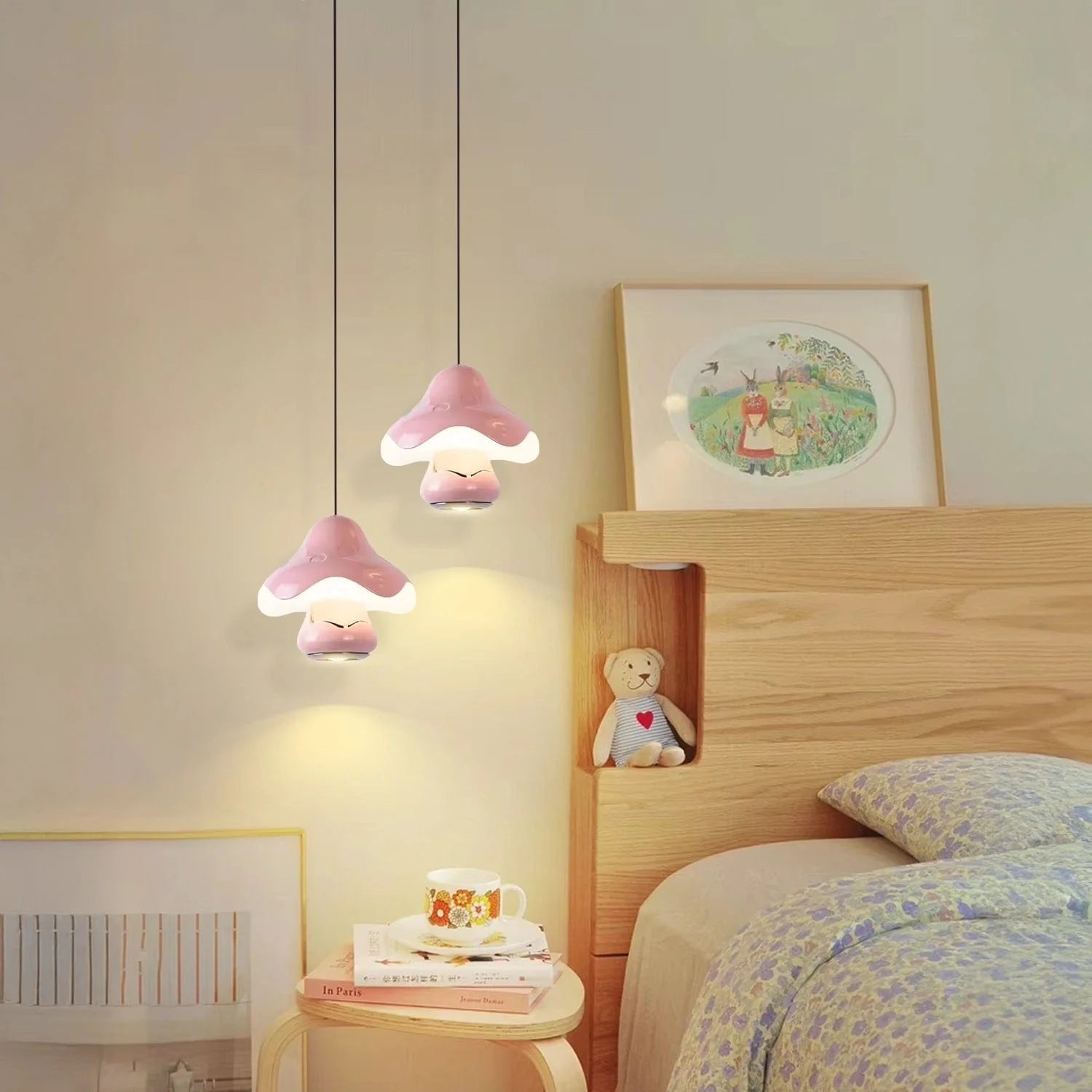 Mushroom Glow Hanging Pendant Light