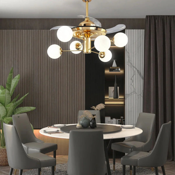 Bellus Chandelier Ceiling Fan with Remote Control – Lumora Lights