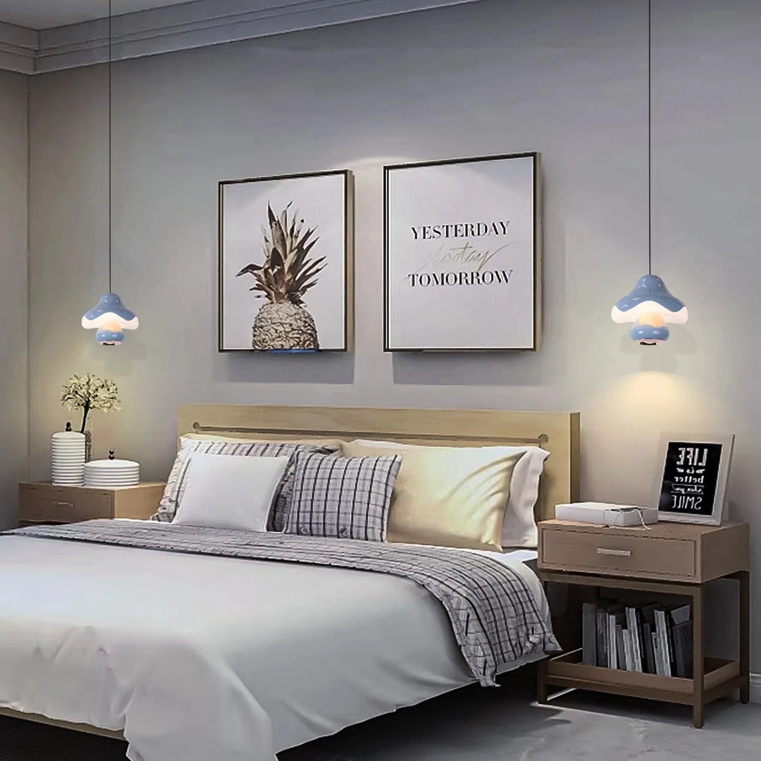 Mushroom Glow Hanging Pendant Light