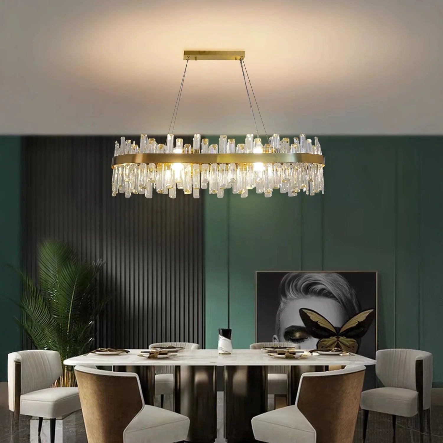 Arctic Glow Dining Chandelier