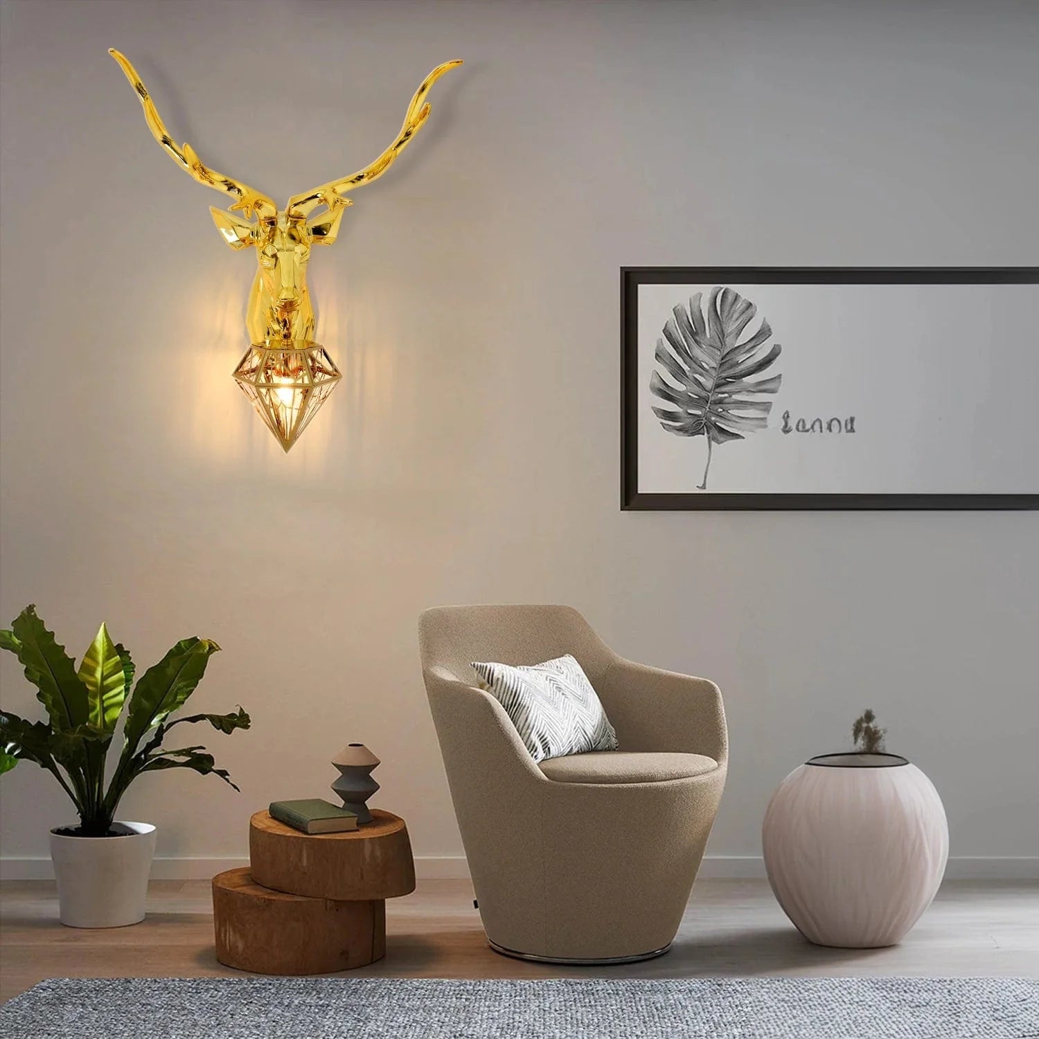 Alpha Stag Wall Light