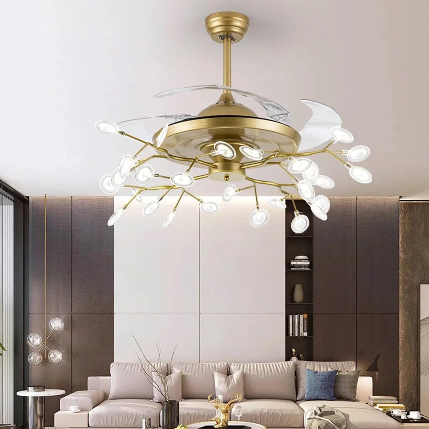 Blaze Chandelier Ceiling Fan with Remote Control