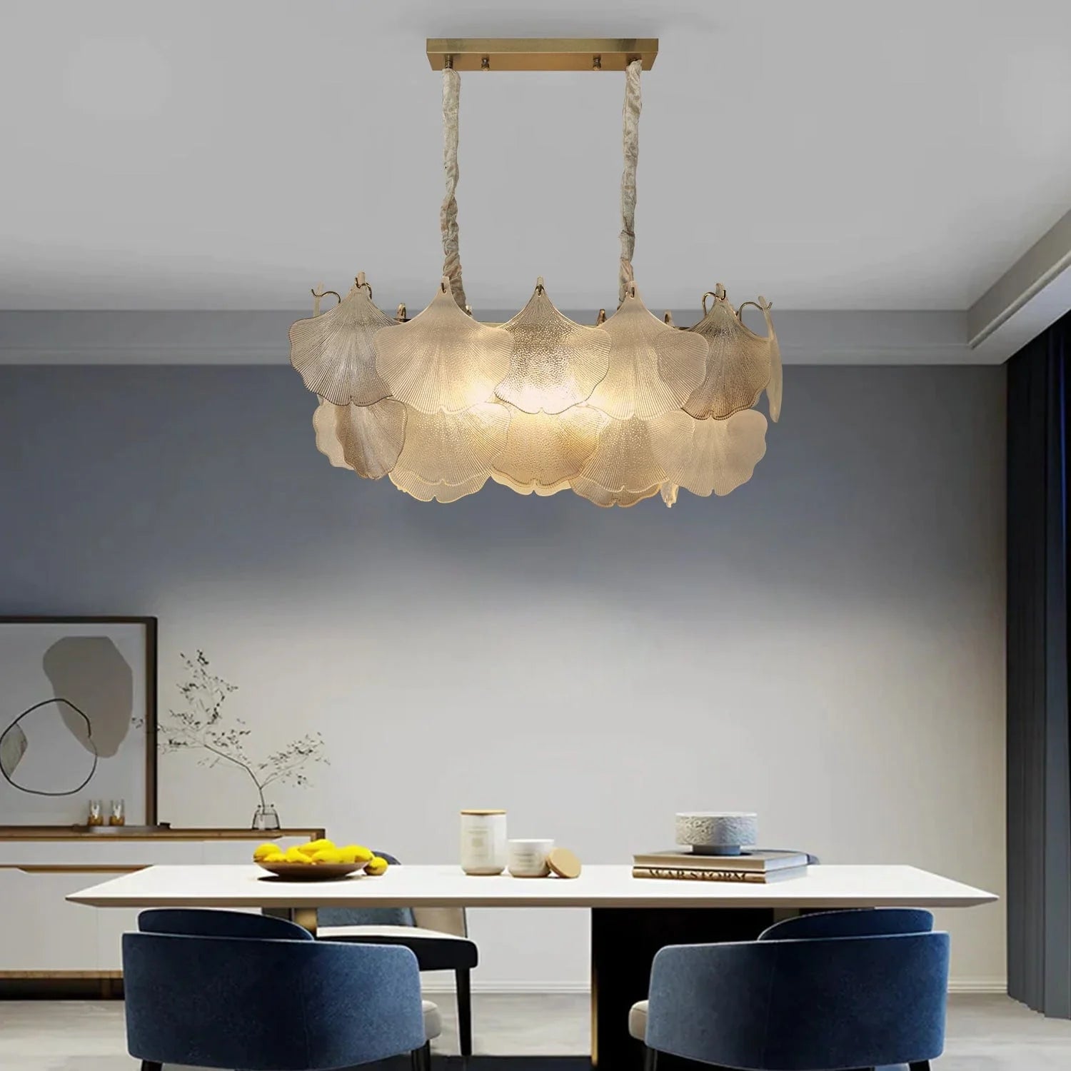 Botrytis Oval Leaf Chandelier