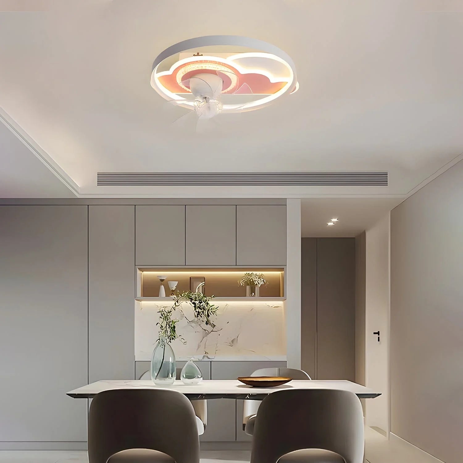 Cloud Kid's Room Chandelier Ceiling Fan with Remote Control