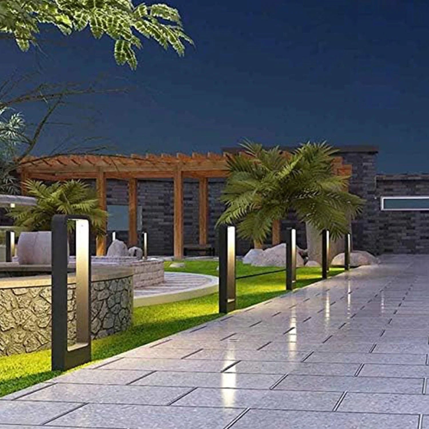 Zenith Beam Outdoor Bollard Light - For Garden, Pathways & Landscape Lighting