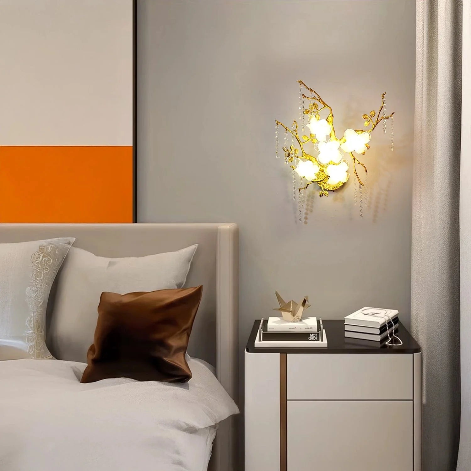 Golden Bloom Elegance Wall Light