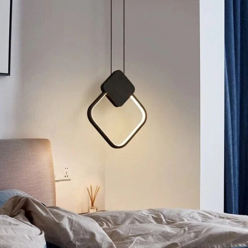 Modern Geometric Rhombus LED Pendant Light