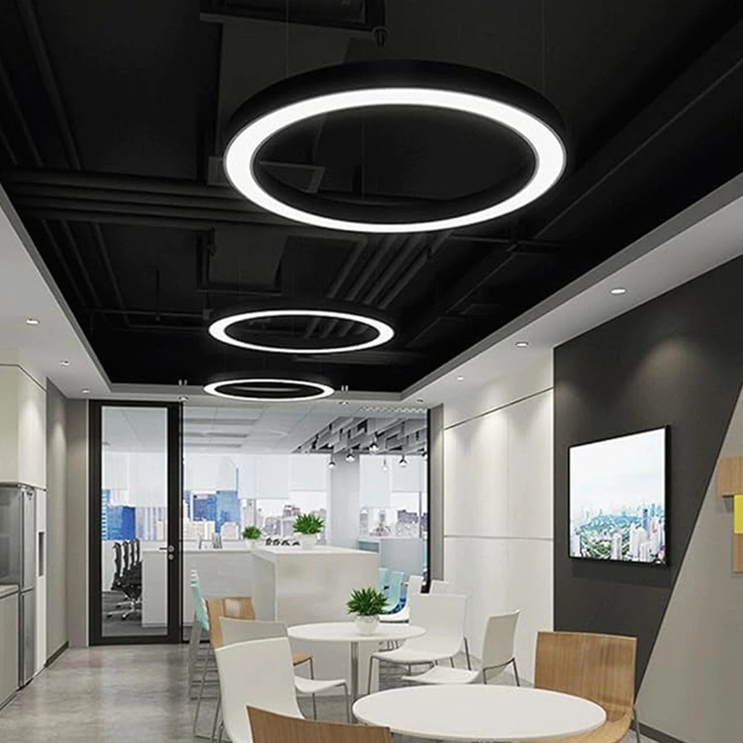 LED Circular Ring Hanging Profile Light – Lumora Lights