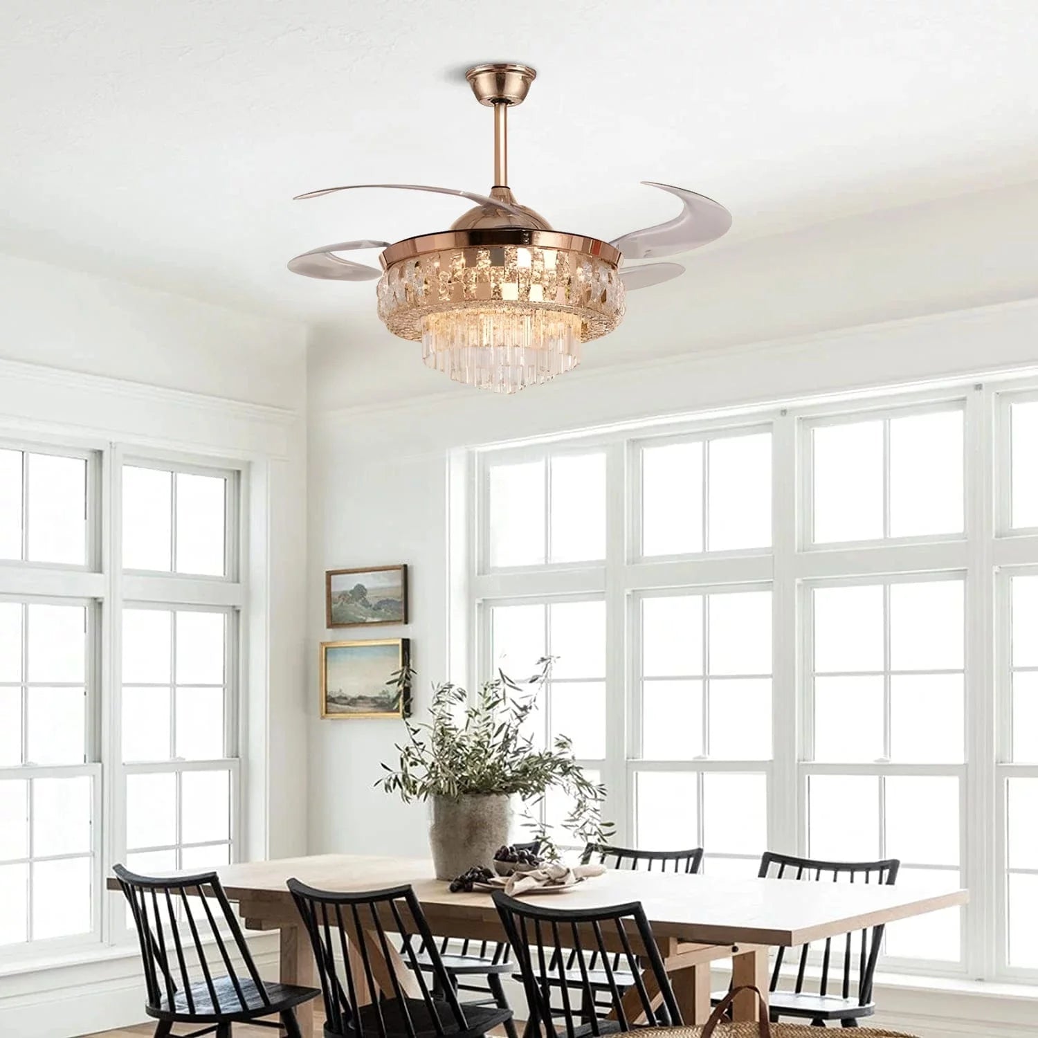 Lumina Lux Chandelier Ceiling Fan with Remote Control