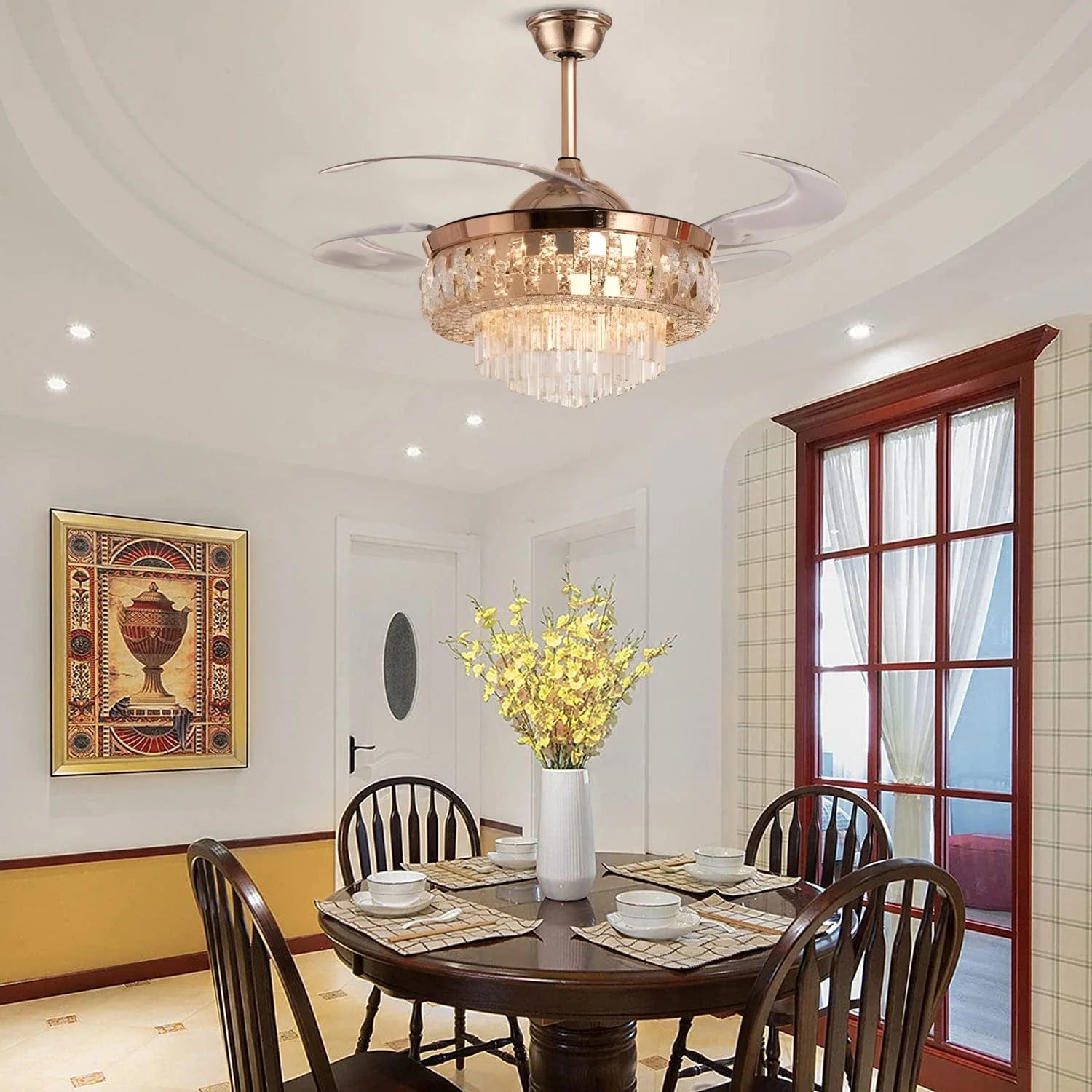 Lumina Lux Chandelier Ceiling Fan with Remote Control