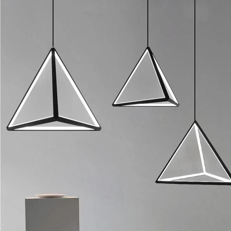 Modern Geometric Triangle LED Pendant Light – Lumora Lights