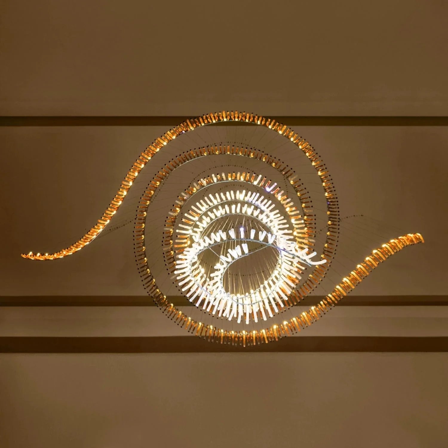 Twilight Spiral Atrium Duplex Chandelier