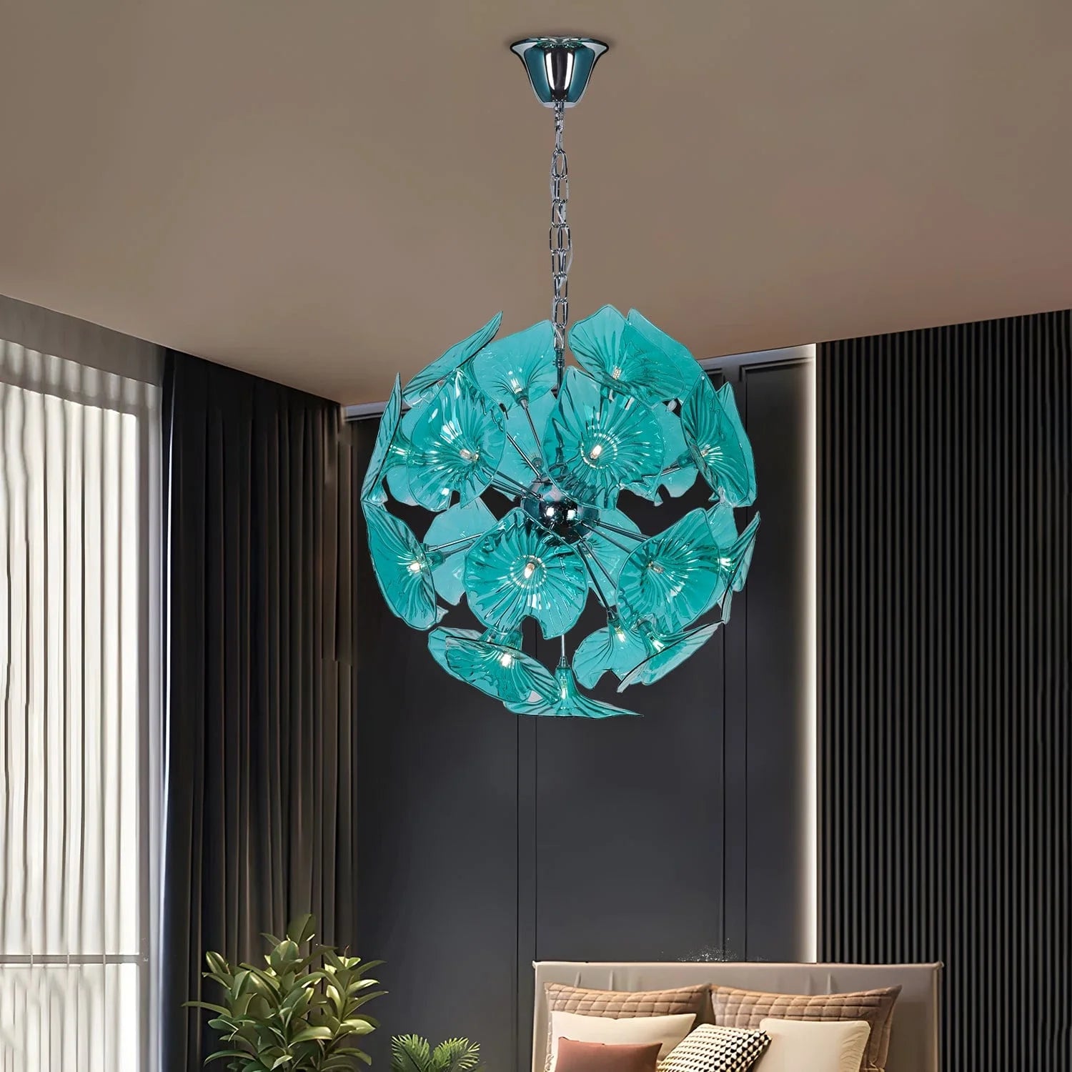 Lotus Emerald Chandelier