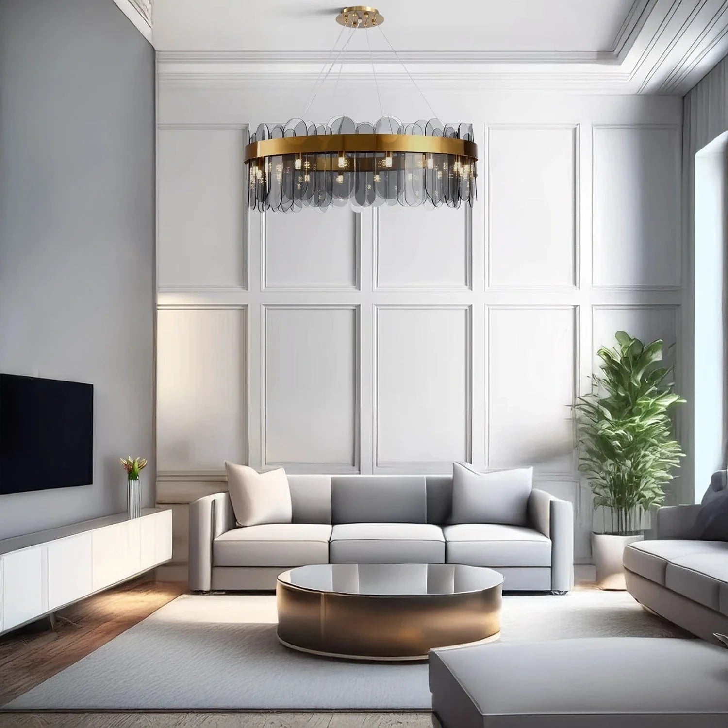 Velluto Smoke Ring Chandelier