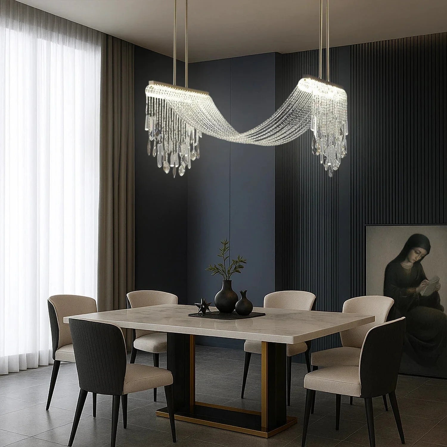 Crystal Draper Chandelier – Lumora Lights