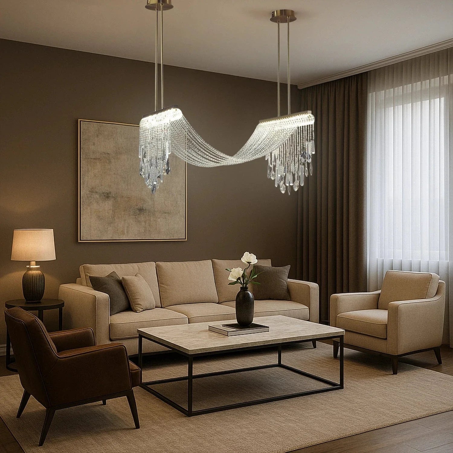 Crystal Draper Chandelier – Lumora Lights