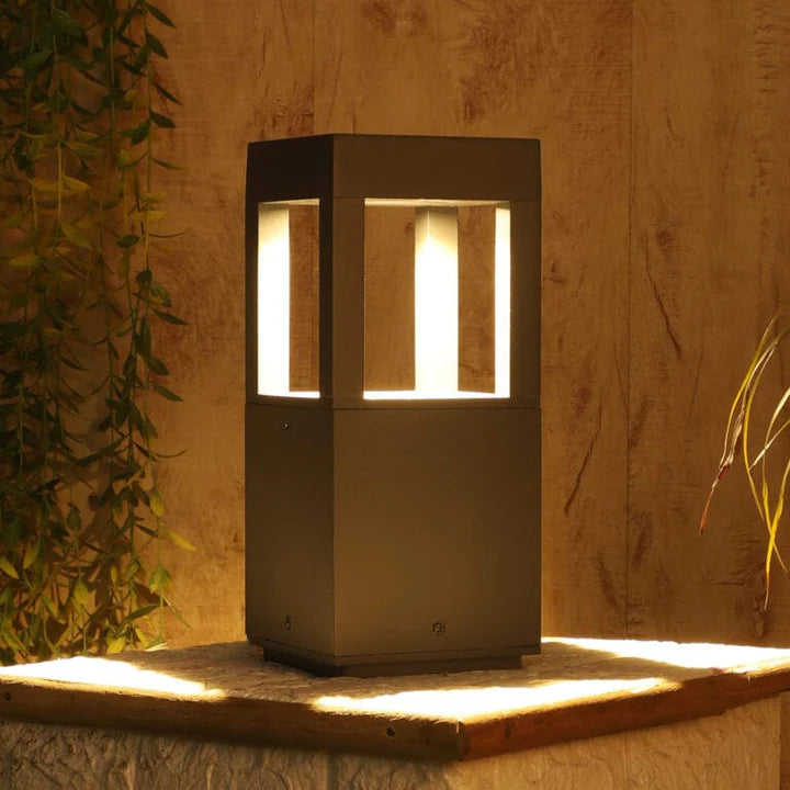 Quad Glare Modern Outdoor Bollard Light - For Garden, Pathways & Landscape Lighting